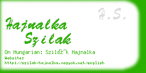 hajnalka szilak business card